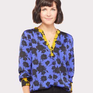 Peyton Jensen Maison Button Cuff Floral Top M NWT